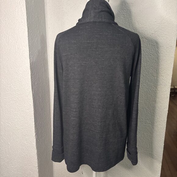 Splendid gray/blue open front draped knit cardigan sweater swing jacket S - Picture 4 of 9